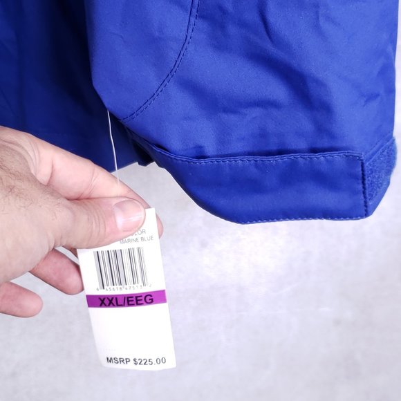 32 Degree Heat Performance Men's 2XL Hydro-Tech Full Zip Rain Shell Jacket Blue - Picture 5 of 11